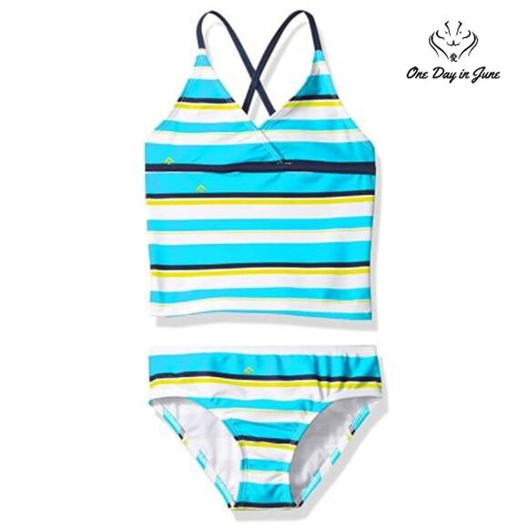 Kanu Surf Striped Candy Tankini Swimsuit Size 4T - Picture 1 of 4